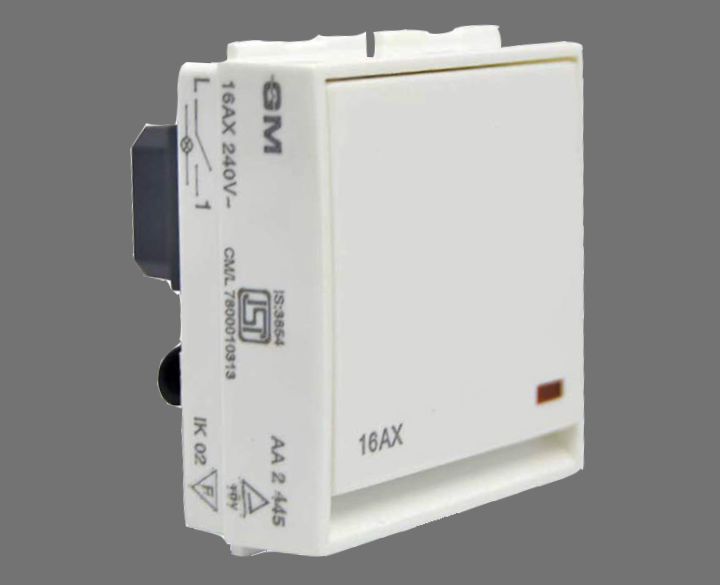 Air-9-20A-Mega-1-Way-Switch-with-Indicator-White