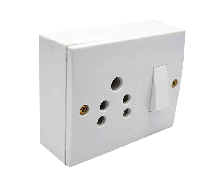 Penta-Switch-socket-Combined-5A-With-BoxNon-Modular-Switches