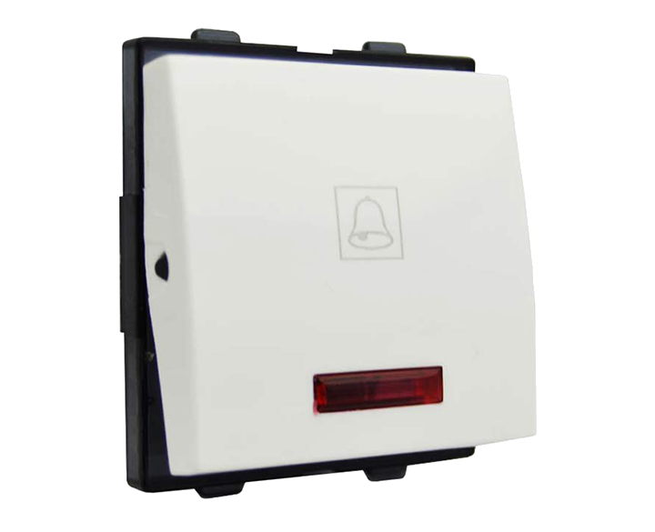 E-square-Mega-Bell-Push-with-Indicator-Modular-Switches-White
