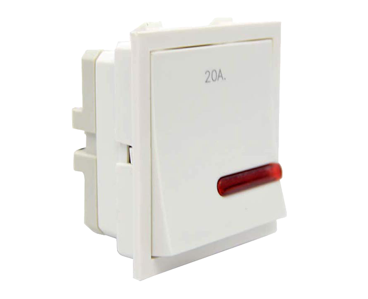 K9-20A-Mega-1-Way-Switch-with-Indicator-Modular-Switches-White