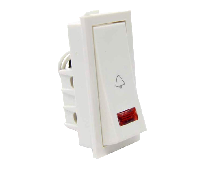 Deluxe 6A Bell Push Switch with Indicator 9018